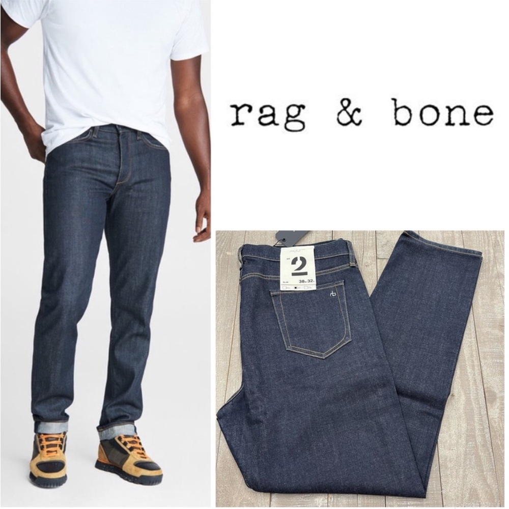 NWT rag & bone Fit 2 Slim Fit In Porter. Retail $195. Size 38 x32.